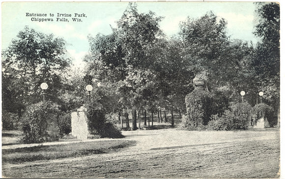 Entrance to Irvine Park, Chippewa Falls, WI - Carey's Emporium