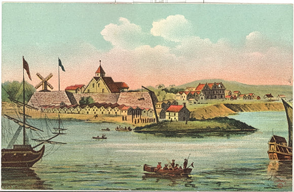 Fort Amsterdam, Now The Battery, in Kieft's Days New York City, NY - Carey's Emporium