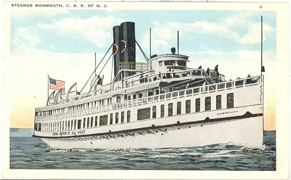 Steamer Monmouth, C. R. R. of NJ - Carey's Emporium