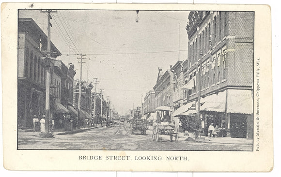 Bridge Street, Looking North, Chippewa Falls, WI - Carey's Emporium