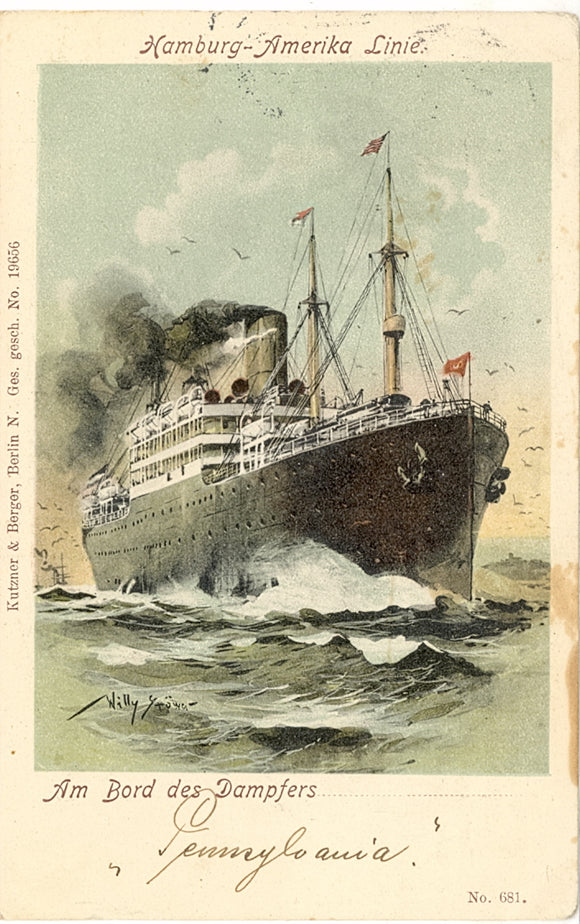 Hamburg-America Line Am Bord des Dampfers - Carey's Emporium