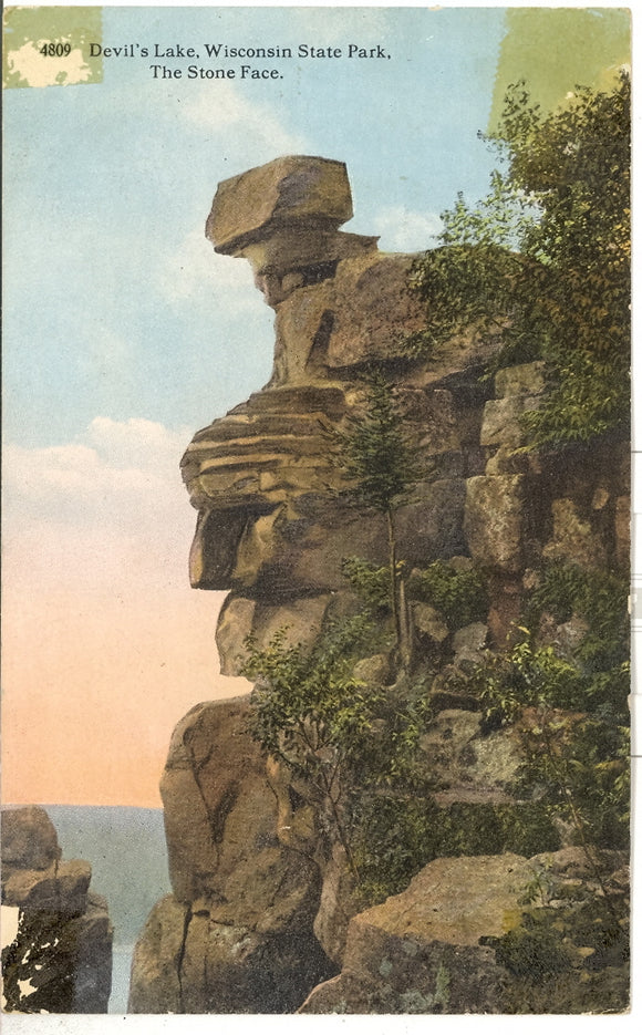 The Stone Face, Devil's Lake, Wisconsin State Park - Carey's Emporium