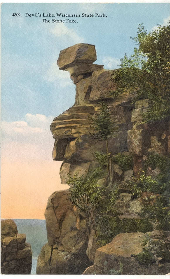 The Stone Face, Devil's Lake, Wisconsin State Park - Carey's Emporium