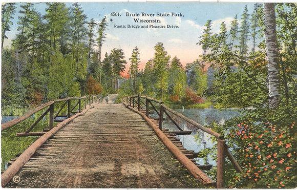 Rustic Bridge and Pleasure Drive , Brule River State Park, WI - Carey's Emporium