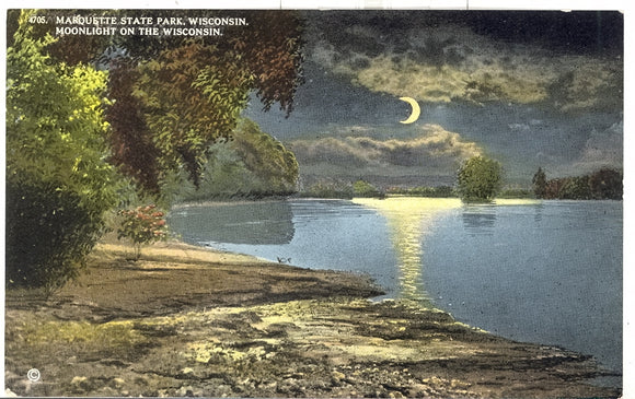 Moonlight on the Wisconsin, Marquette State Park, WI - Carey's Emporium