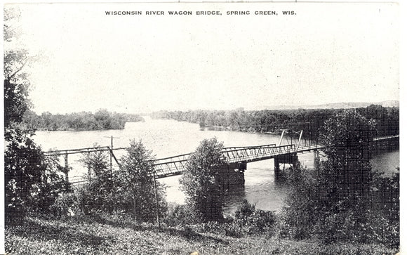 Wisconsin River Wagon Bridge, Spring Green, WI - Carey's Emporium