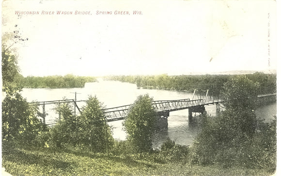 Wisconsin River Wagon Bridge, Spring Green, WI - Carey's Emporium
