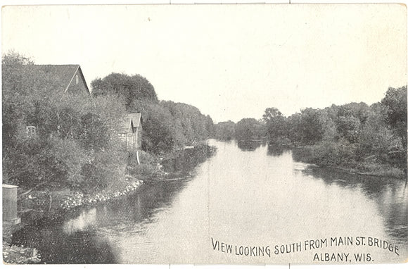 View Looking South from Main St. Bridge, Albany, WI - Carey's Emporium