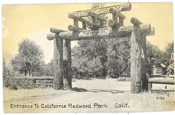 Entrance to California Redwood Park, CA - Carey's Emporium