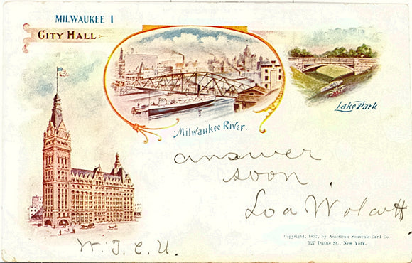 City Hall, Milwaukee River, Lake Park, Milwaukee, WI - Carey's Emporium