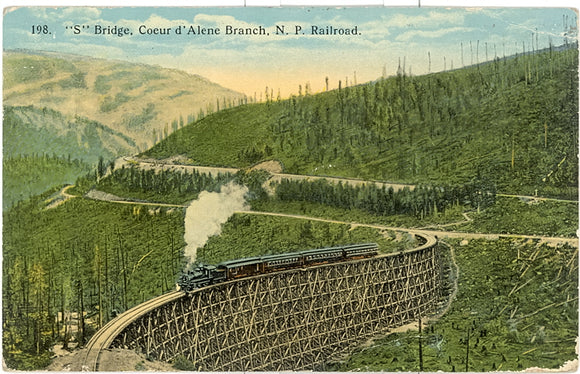 S Bridge, Coeur d'Alene Branch, N. P. Railroad, Coeur d'Alene, ID - Carey's Emporium