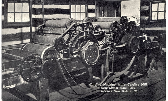 Carding Machine, Hill's Carding Mill, New Salem State Park, Lincoln's New Salem, IL - Carey's Emporium