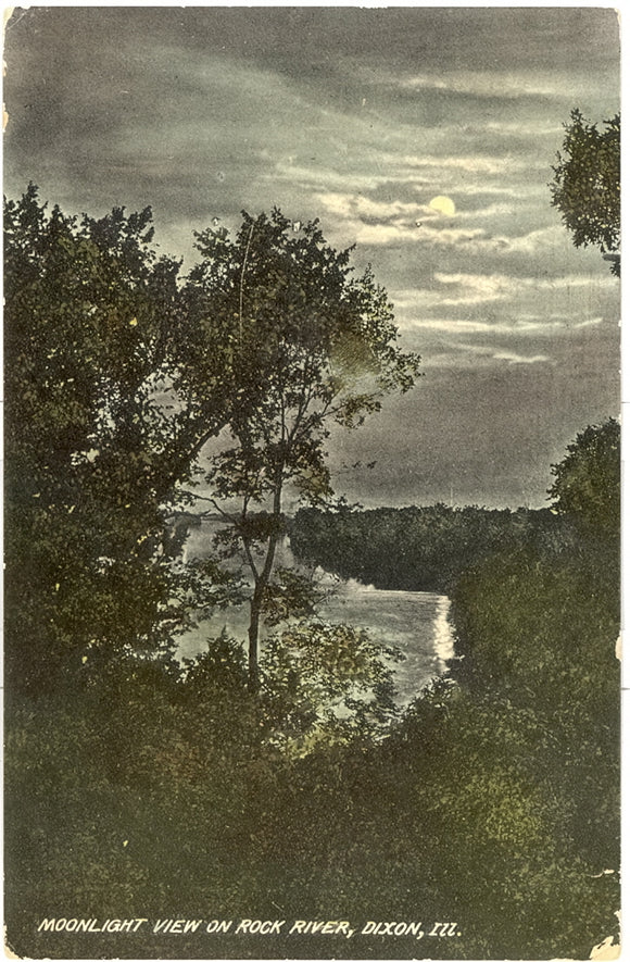 Moonlight View on Rock River, Dixon, IL - Carey's Emporium