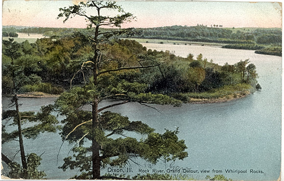 Rock River, Grand Detour, view from Whirlpool Rocks, Dixon, IL - Carey's Emporium
