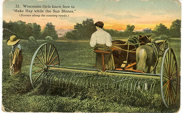 Wisconsin Girls know how to Make Hay while the Sun Shines, Prairie du Sac, WI - Carey's Emporium