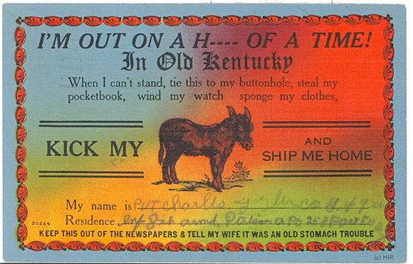 I'm Out On A H--- Of A Time In Old Kentucky - Carey's Emporium