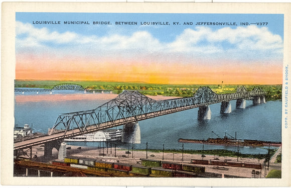 Louisville Municipal Bridge, Between Louisville, KY. and Jeffersonville, IN - Carey's Emporium