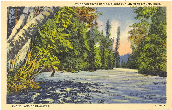 Sturgeon River Rapids, Along U,.S. 41, Near L'Anse, MI - Carey's Emporium