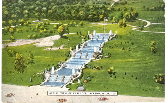 Aerial View of Cascades, Jackson, MI - Carey's Emporium