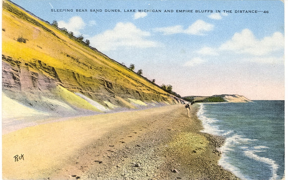 Lake Michigan and Empire Bluffs, Sleeping Bear Sand Dunes, MI - Carey's Emporium