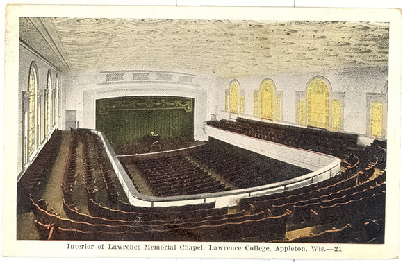 Interior of Lawrence Memiorial Chapel, Lawrence College, Appleton, WI - Carey's Emporium
