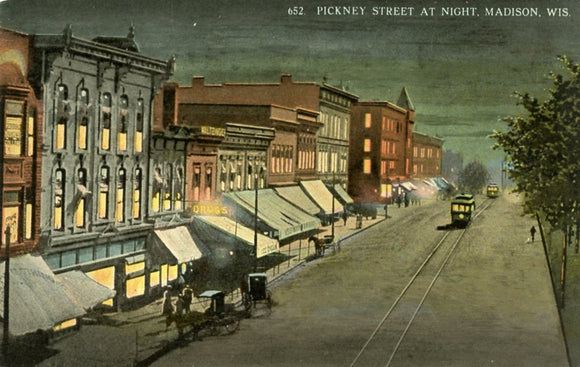Pickney Street at Night, Madison, WI - Carey's Emporium