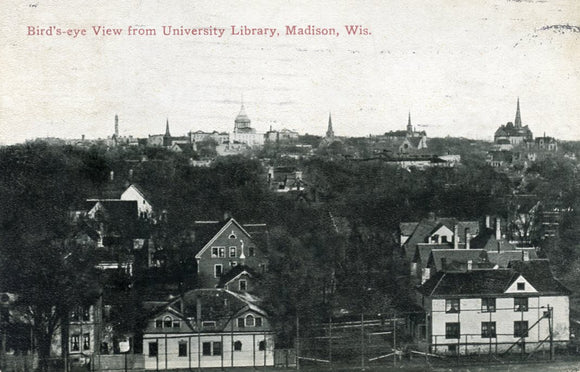Bird's-Eye View from University Library, Madison, WI - Carey's Emporium