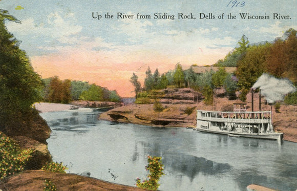 Up the River from Sliding Rock, Dells of the Wisconsin River, WI - Carey's Emporium