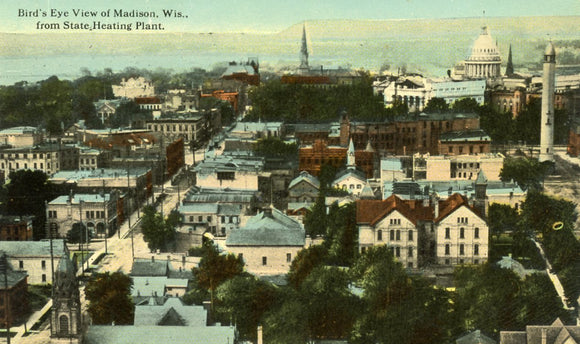 Bird's Eye View of Madison, WI from State Heating Plant - Carey's Emporium