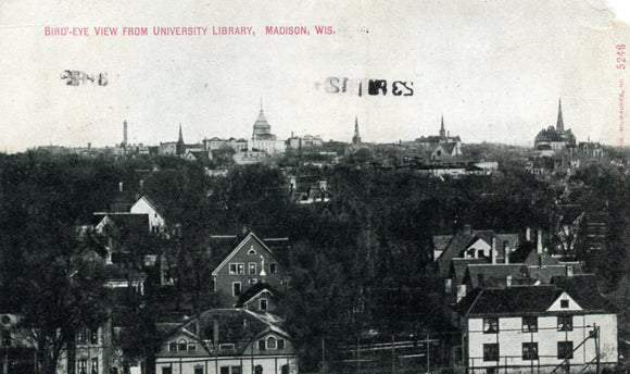 Bird'-Eye View from University Library, Madison, WI - Carey's Emporium