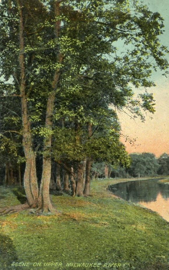 Scene on Upper Milwaukee River, Milwaukee, WI - Carey's Emporium