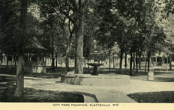 City Park Fountain, Platteville, WI - Carey's Emporium