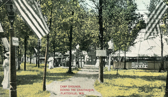 Camp Grounds, During The Chautauqua, Platteville, WI - Carey's Emporium