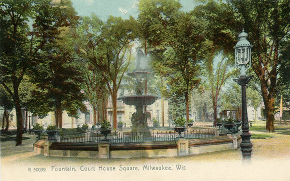 Fountain, Court House Square, Milwaukee, WI - Carey's Emporium