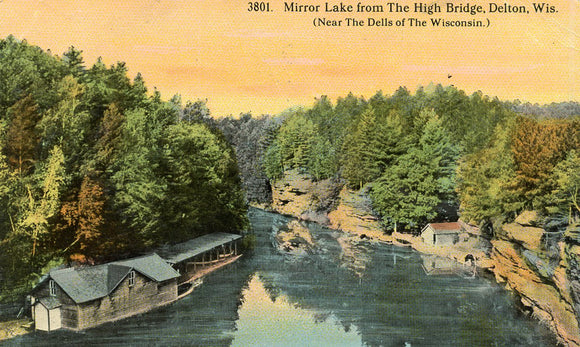 Mirror Lake from The High Bridge, Delton, WI - Carey's Emporium