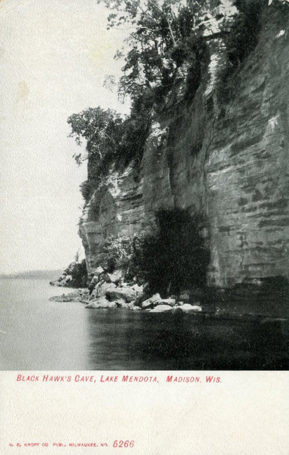 Black Hawk's Cave, Lake Mendota, Madison, WI - Carey's Emporium