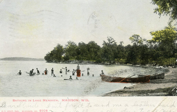 Bathing in Lake Mendota, Madison, WI - Carey's Emporium