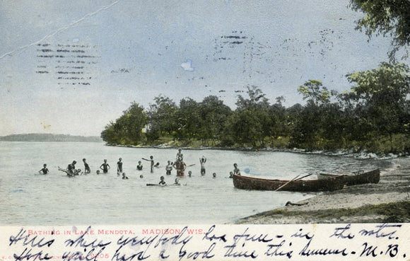 Bathing in Lake Mendota, Madison, WI - Carey's Emporium