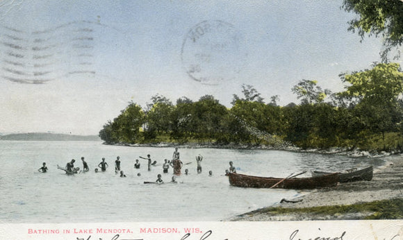 Bathing in Lake Mendota, Madison, WI - Carey's Emporium