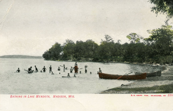 Bathing in Lake Mendota, Madison, WI - Carey's Emporium