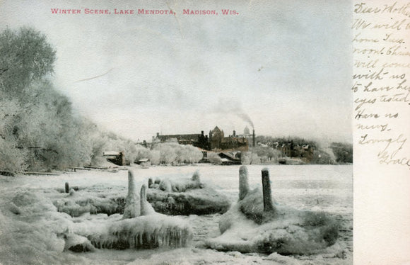 Winter Scene, Lake Mendota, Madison, WI - Carey's Emporium
