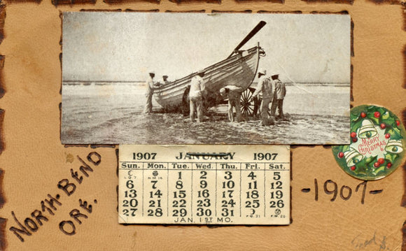 Calendar and picture, North Bend, OR, Leather - Carey's Emporium
