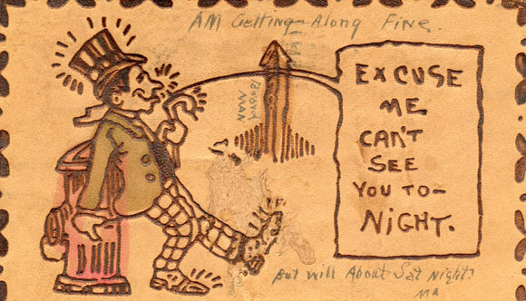 Excuse Me, Can't See You To-Night, Leather - Carey's Emporium