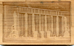 Administration Building, Century of Progress 1934 Chicago Wooden Postcard - Carey's Emporium