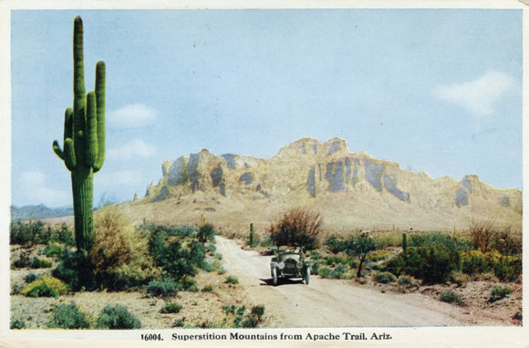 Superstition Mountain from Apache Trail, AZ - Carey's Emporium