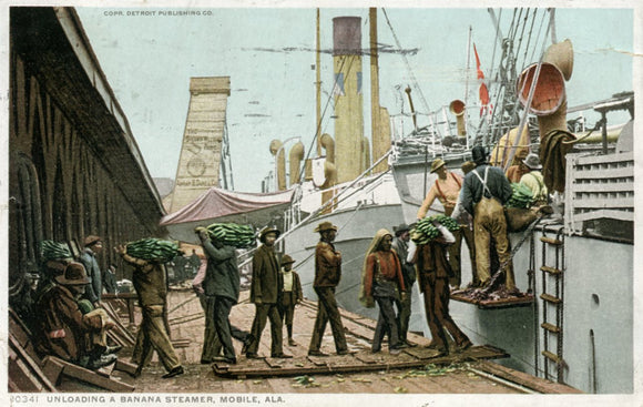 Unloading A Banana Steamer, Mobile, AL - Carey's Emporium