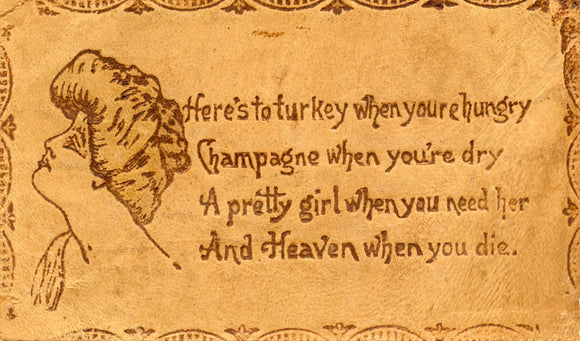 Here's to Turkey When You're Hungry, Leather - Carey's Emporium