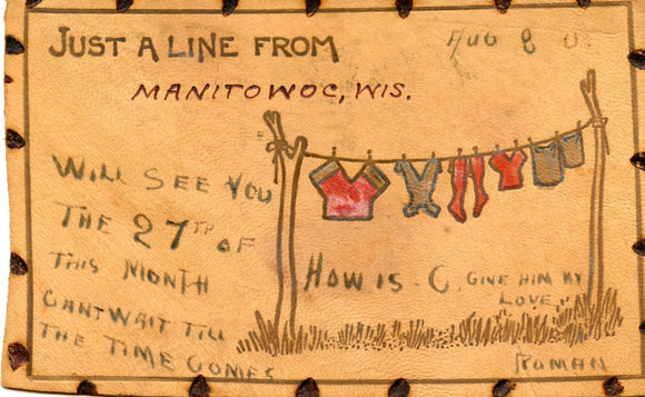 Just a Line From Manitowoc, WI, Leather - Carey's Emporium