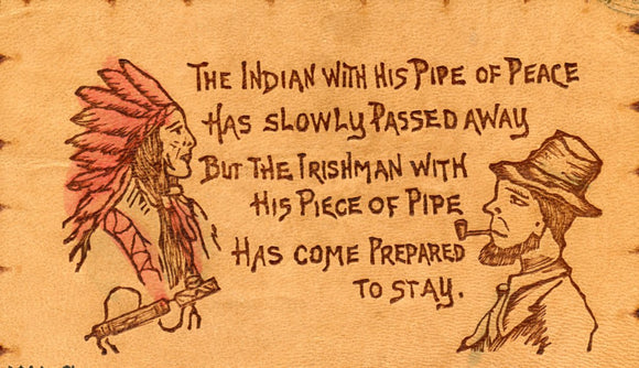 The Indian With His Pipe of Peace, Leather - Carey's Emporium