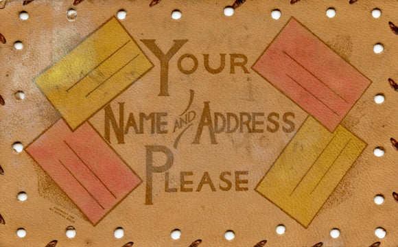 Your Name and Address Please, Leather - Carey's Emporium